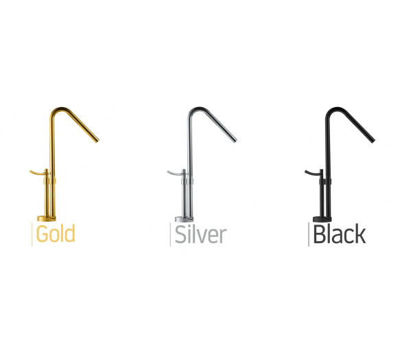 Кран для раковини (умивальник) REA MORIS BLACK MAT black high