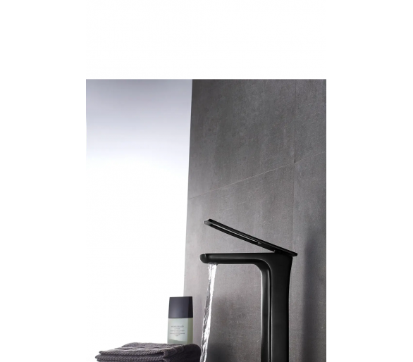 Кран для раковини (умивальник) REA SOHO BLACK HIGH black high