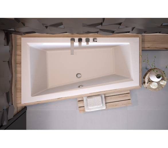 Акрилова ванна BESCO INTIMA SLIM 150х85 см. зліва