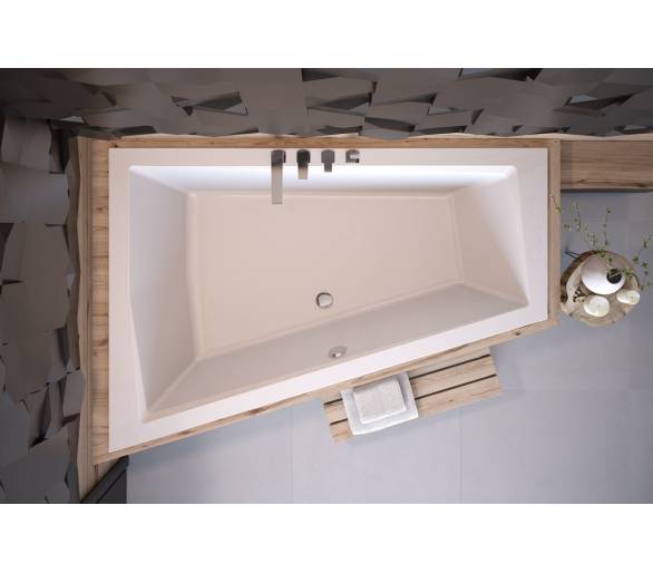 Акрилова ванна BESCO INTIMA SLIM 170х125 см. зліва