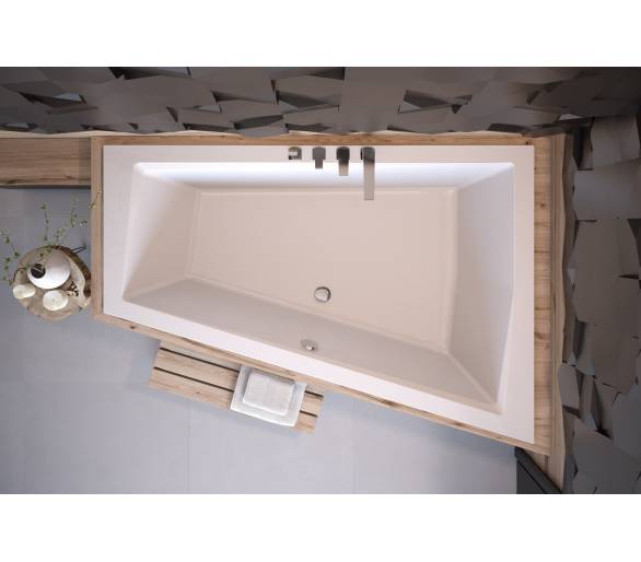 Акриловая ванна BESCO INTIMA SLIM 180х125 см. правая