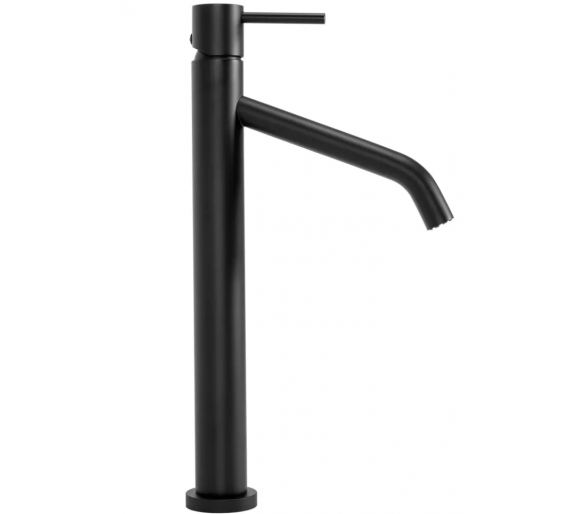 Смеситель для раковины (умывальника) REA LEVEL BLACK черный высокий