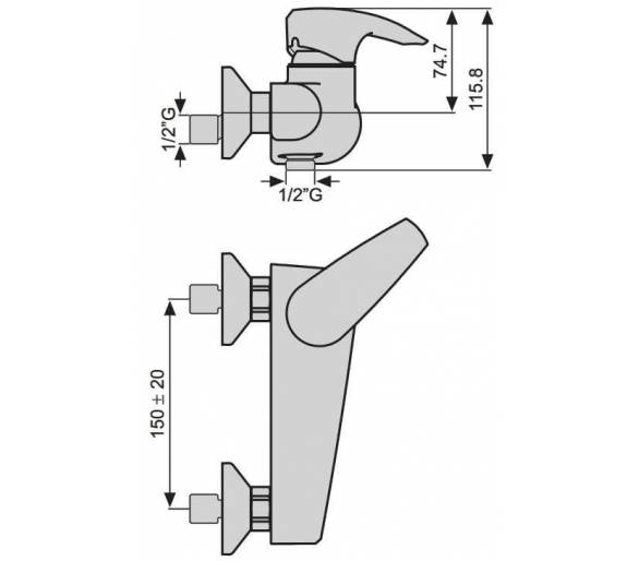 Змішувач для душа Emmevi Kali CR75002