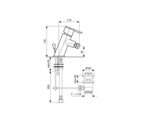 Змішувач біде Emmevi Elly CR41004