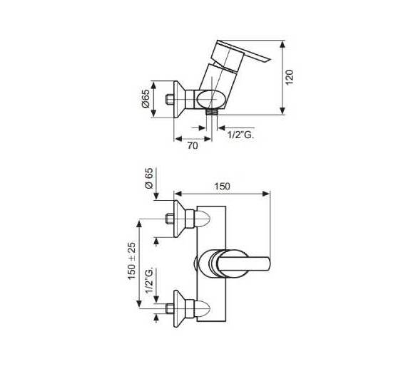 Змішувач для душу Emmevi Elly CR41002
