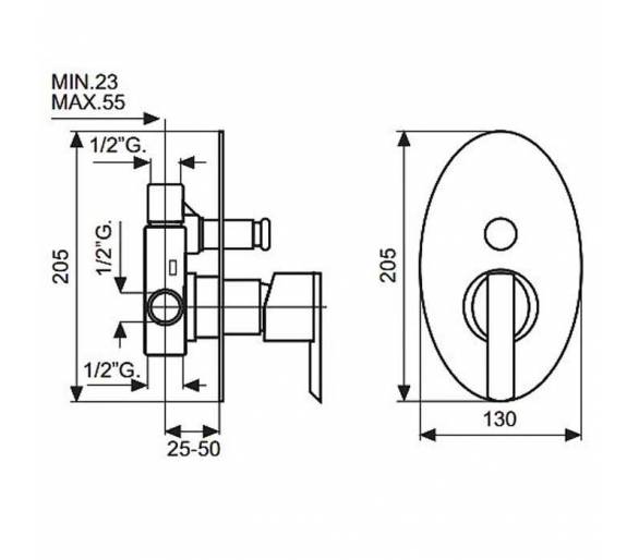 Змішувач, встановлений на змивці для ванної кімнати Emmevi Elly CR41019