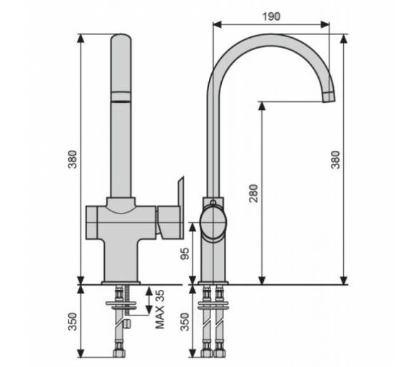 Смеситель кухонный Emmevi Elly CR41007