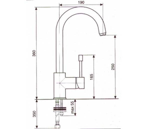 Змішувач кухонний Emmevi Eden 71047