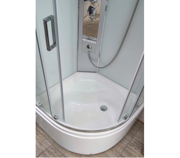 Душовий бокс Veronis BV-4-90 white CHROME 90x90 глибокий піддон