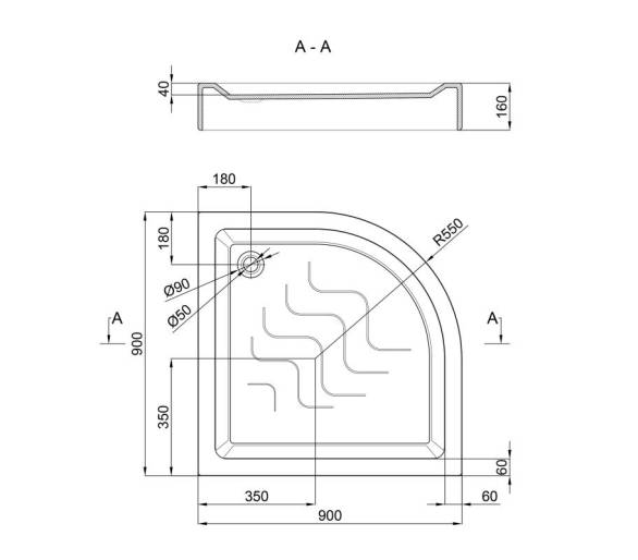 Душевая кабина ŁATWA SC90x90.SAT.LOW.FR низкий поддон