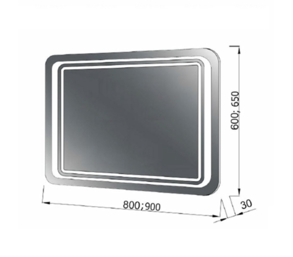 Дзеркало Duet Z-900х650 LED