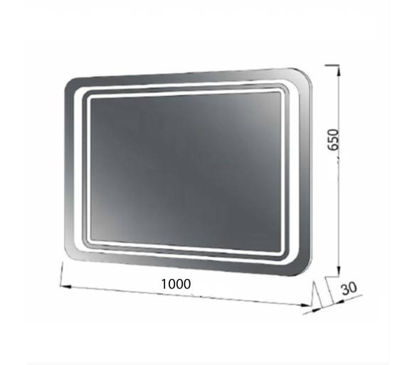 Дзеркало Duet Z-1000х650 LED