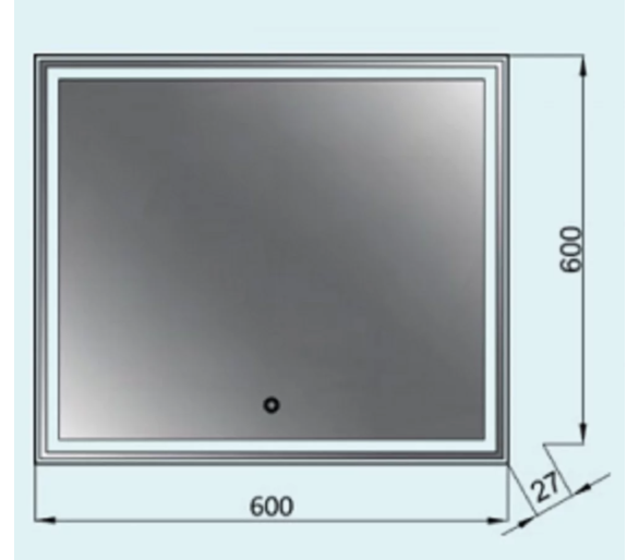 Дзеркало Сицилія Z-600x600 LED touch control