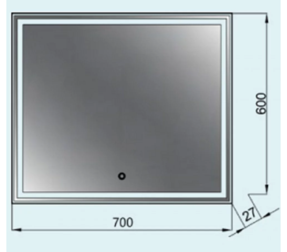 Дзеркало Сицилія Z-700x600 LED touch control