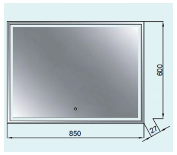 Зеркало Сицылия Z-850x600 LED touch control