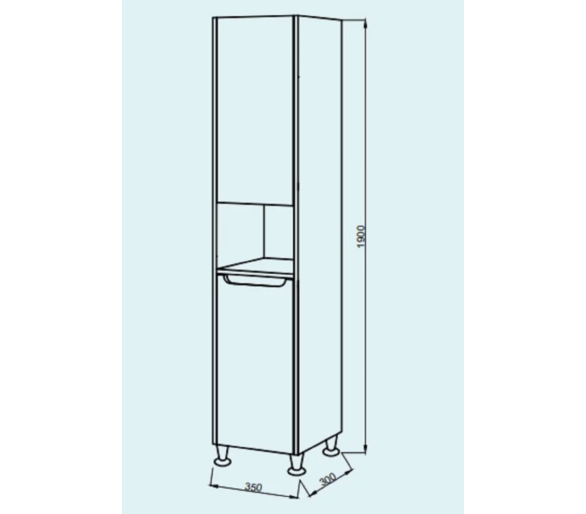 Пенал Valencia white ПН-35 L/R