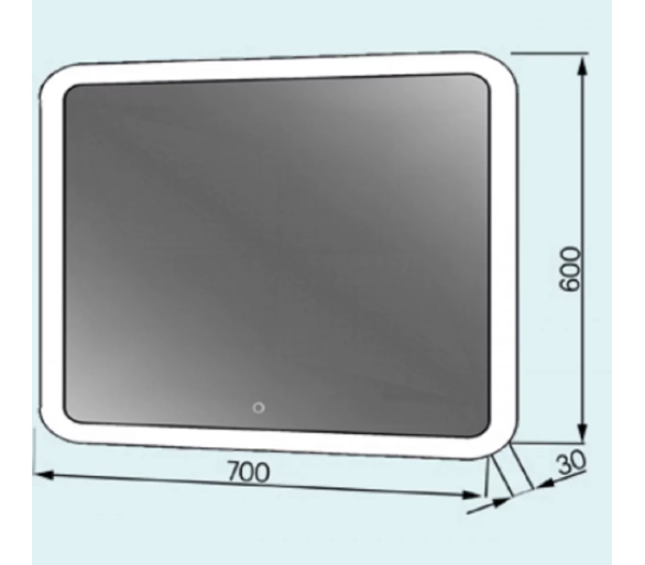 Дзеркало Duet Z-700х600 LED