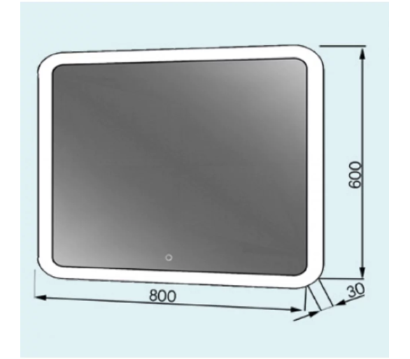 Зеркало Лион Z-800x600 LED touch control