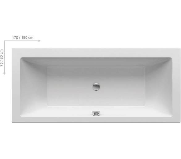 Акрилова прямокутна ванна Ravak FORMY SLIM 01 170x75