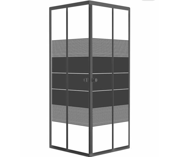 Душова кабина квадратна BLACK VELUM 90x90x180 см.