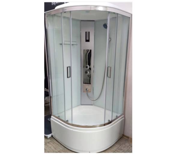 Душовий бокс Veronis BV-4-90 white CHROME 90x90 глибокий піддон