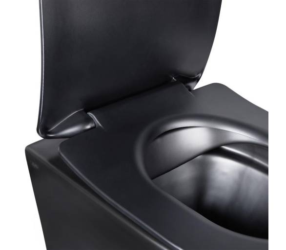 Унитаз Robin Black подвесной NEW Rimless с сиденьем Soft-close