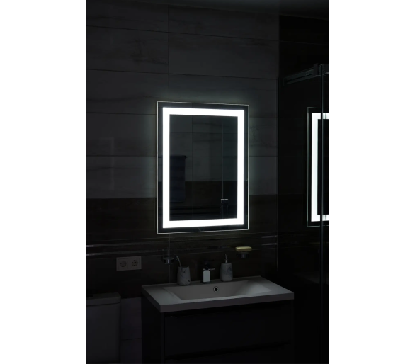 Зеркало с LED подсветкой в ванную комнату прямоугольное MR-1 Global Glass
