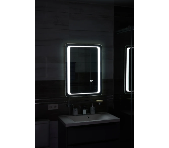 Зеркало с LED подсветкой в ванную комнату прямоугольное MR-2 Global Glass