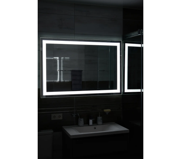 Зеркало с LED подсветкой в ванную комнату прямоугольное MR-5 Global Glass