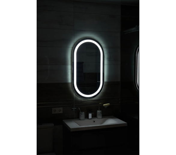 Зеркало с LED подсветкой в ванную комнату прямоугольное MR-6 Global Glass