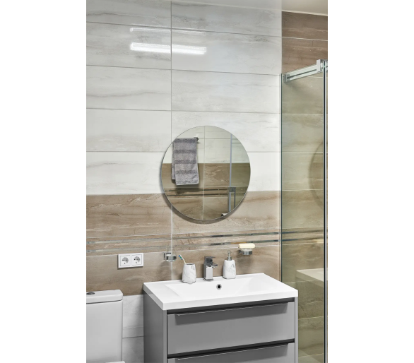 Дзеркало з LED підсвіткой в ванну кімнату прямокутне MR-8 Global Glass