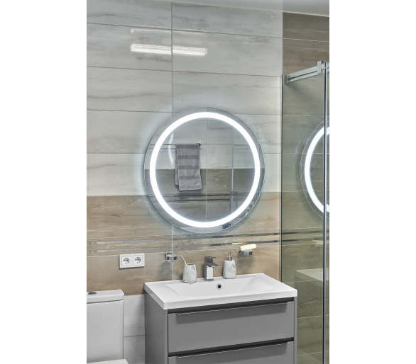 Дзеркало з LED підсвіткой в ванну кімнату прямокутне MR-9 Global Glass