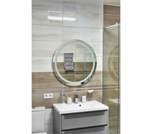 Дзеркало з LED підсвіткой в ванну кімнату прямокутне MR-9 Global Glass