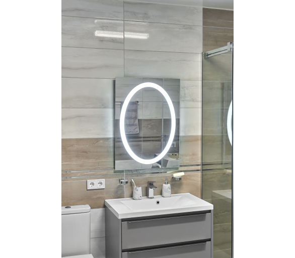 Дзеркало з LED підсвіткой в ванну кімнату прямокутне MR-11 Global Glass
