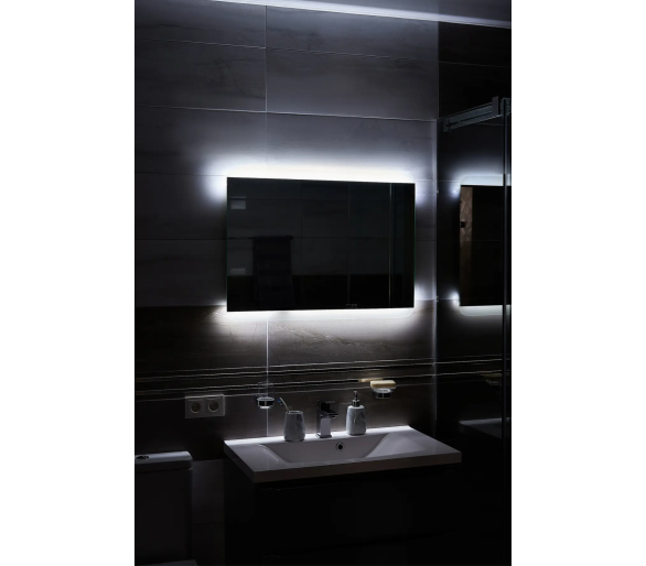 Дзеркало з LED підсвіткой в ванну кімнату прямокутне MR-13 Global Glass
