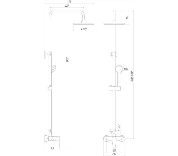 Душевая система DOMINO TORINO DS-TO-004