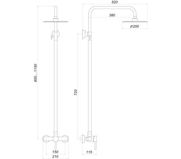 Душевая система Globus Lux DS0010
