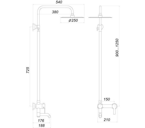 Душова система Globus Lux ALPEN SBT1-SH-02