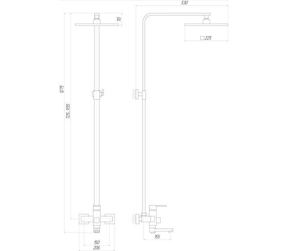 Душевая система Globus Lux MILANO DS0026