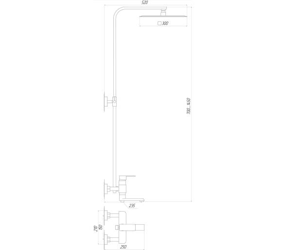 Душевая система Globus Lux MILANO GLM-0007