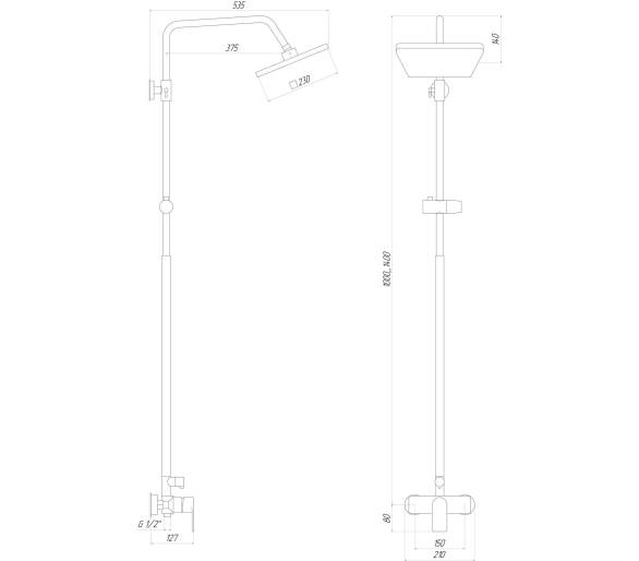 Душевая система Globus Lux NIAGARA GLN-0005