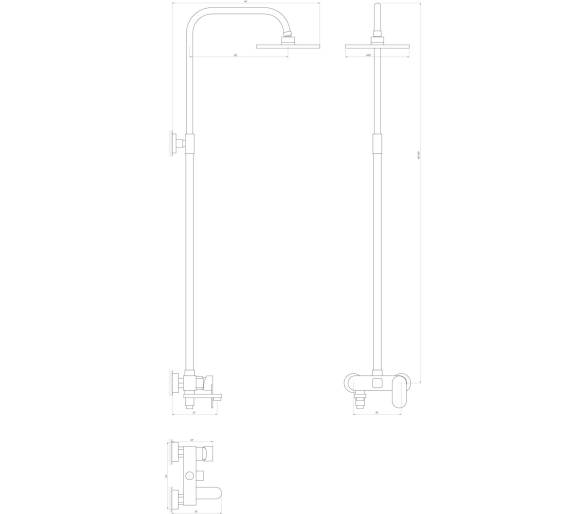 Душевая система Globus Lux PRIZMA VAN-DS0010