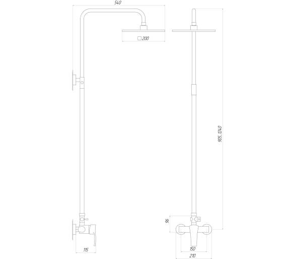 Душова система Globus Lux PRIZMA VAN-DS0010