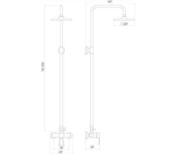 Душевая система Globus Lux SEVA GLSV-0088