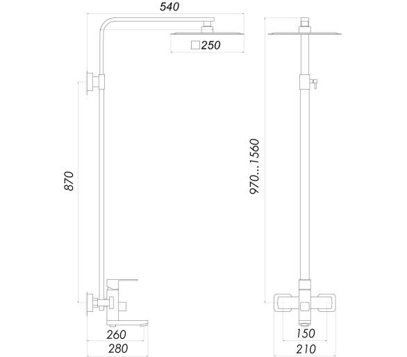 Душова система Globus Lux SICILIA PLUS-SBQ-SH-02-304
