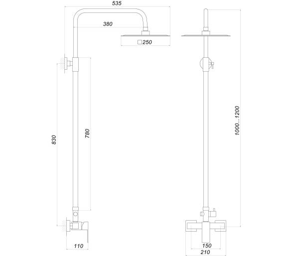 Душова система Globus Lux SICILIA SBQ-SH-105