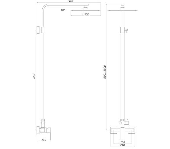 Душова система Globus Lux SICILIA SBQ-SH-125