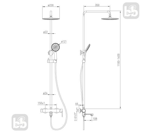 Душова система SISTEMA E 230 ABS, VOLLE