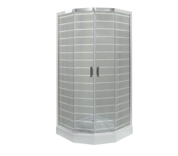 Душова кабіна VIVIA — Ida White P 92/5 W LN 90х90х205 мілкий піддон