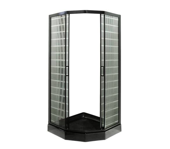Душова кабіна VIVIA — Ida Black P 92/5 B LN 90х90х205 мілкий піддон